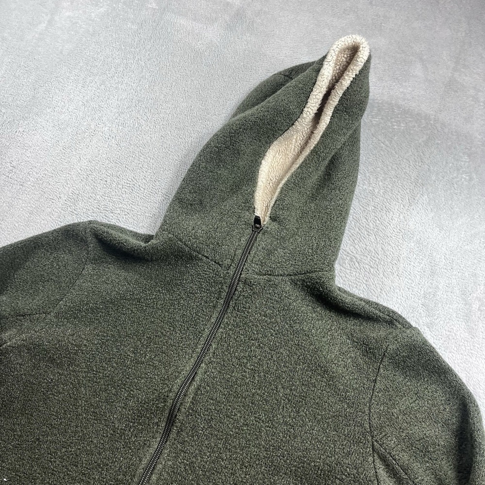 Kuhl Alpaca Fleece Hoodie Womens Small Green Full Zip Sherpa Lined Jacket